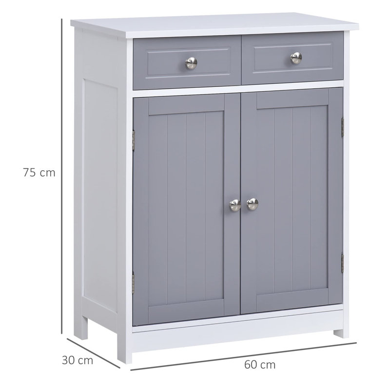Artechworks 60cm Sideboard, Grey/White