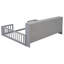 Full Floor Bed With Side Bookcase,Shelves,Guardrails-491149397-491149416