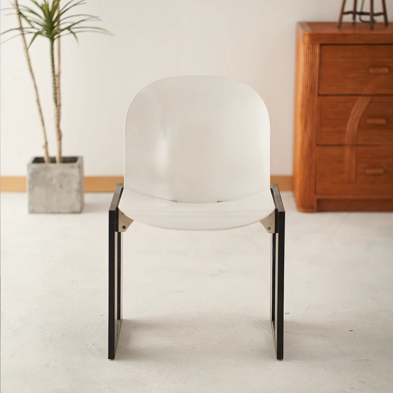 Rectangular Wood Frame Armless Dining Chairs