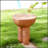 Iris Outdoor Patio Three-Legged Wood-Grain MGO Side Table, Weather-Resistant and Versatile for Indoor and Outdoor Use