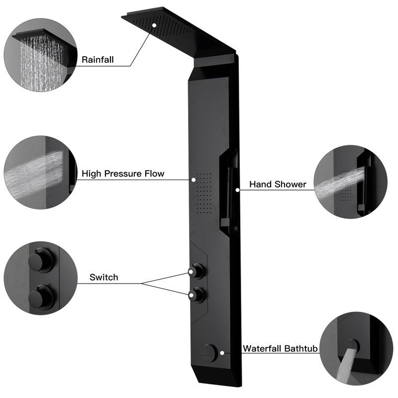 59.84'' Shower Panel with Fixed Shower Head