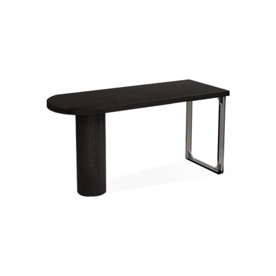 Bureau moderne et simple en bois massif noir