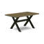 L'ensemble de table de cuisine 3 pièces pour petits espaces comprend une table de salle à manger rectangulaire avec pieds en X et 2 bancs de salle à manger, finition noire brossée-1131210372-1131210369-1131210370