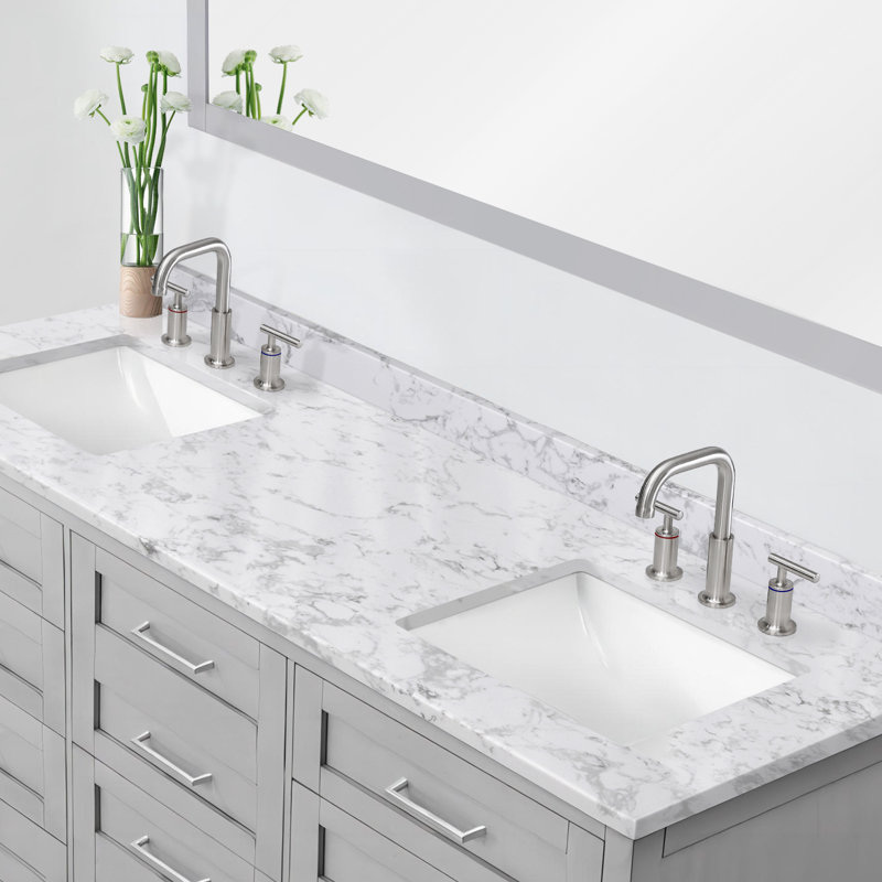 72'' Double Bathroom Vanity Top  With Engineered Stone Countertop   