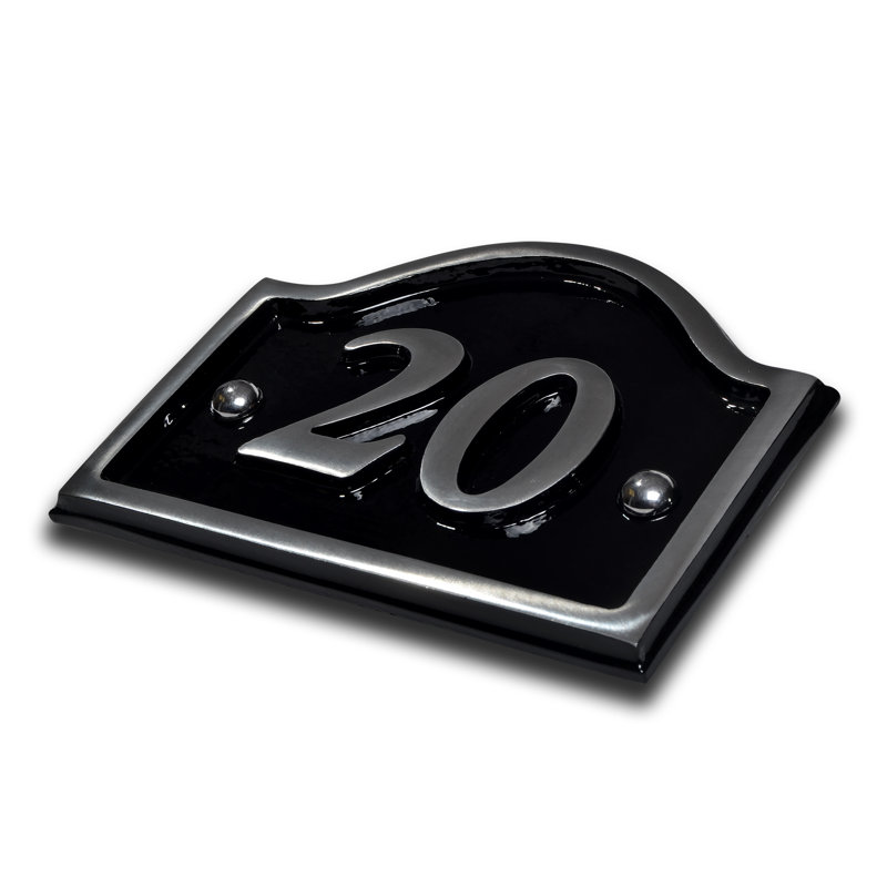 Jaclynn 11.5cm H Reflective Metal House Number, 20