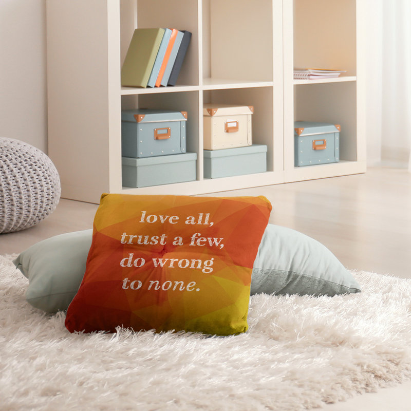 Coussin intérieur / extérieur Do No Wrong, Ambre, H 26 po x l 26 po