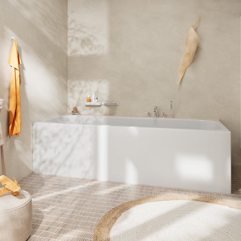 Garniture de baignoire romaine à 4 trous avec douche à main T75 de hansgrohe Tecturis, Chrome