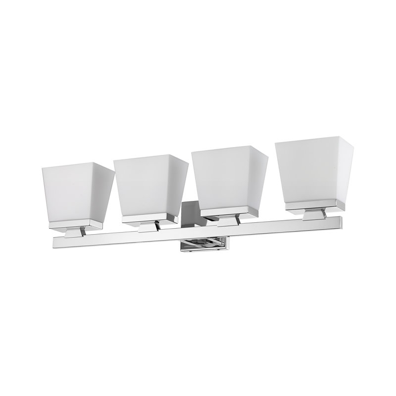 Meuble-lavabo 4 lumières Panora, Chrome