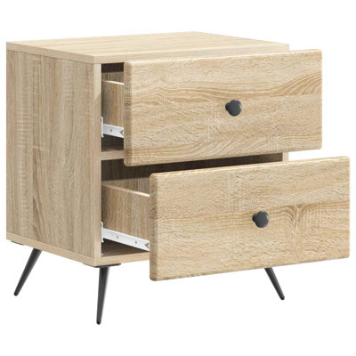 43cm W Manufactured Wood Bedside Table