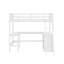 Lit mezzanine simple avec tablettes et bureau
