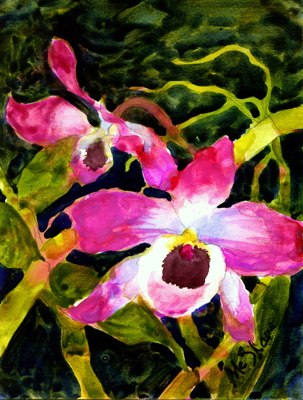Drapeau De Jardin à 2 Côtés Orchidée