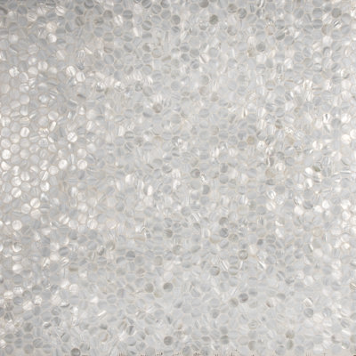 Conchella Penny White 11-1/4" x 11-5/8" Natural Shell Mosaic Wall Tile