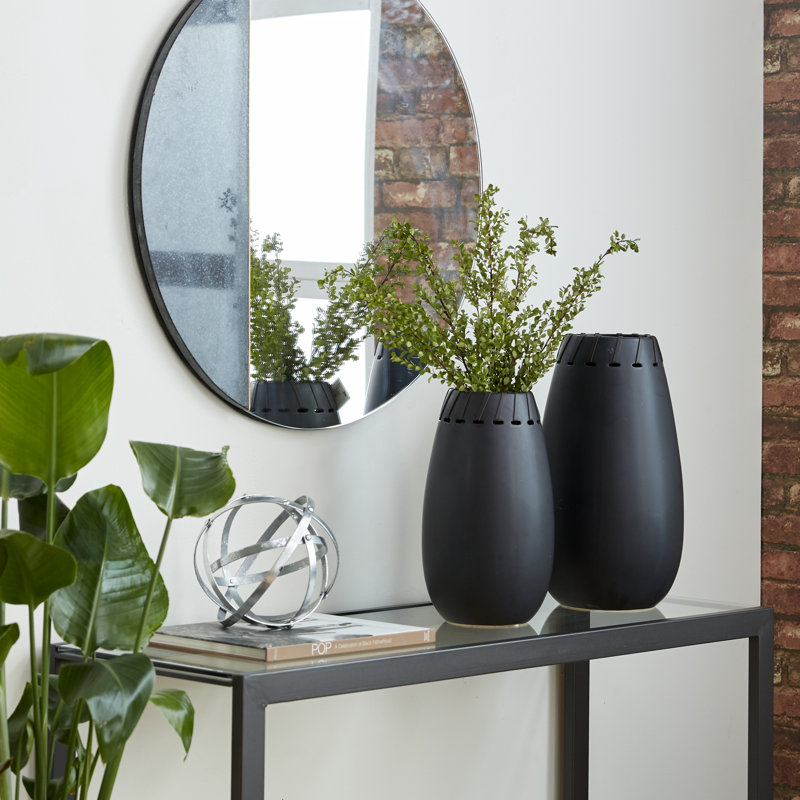 Ensemble de 2 vases ronds en céramique Shept Mallet