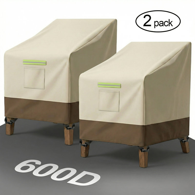 600D Heavy Duty All-Weather Patio Chair Sofa Covers, Waterproof UV Resistant Deep Seat Cover for Outdoor Furniture