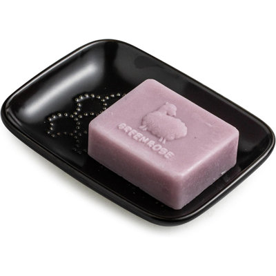 Porte-savon festonné en céramique, plateau à savon multifonctionnel avec base antidérapante pour la décoration de la salle de bain et de la cuisine