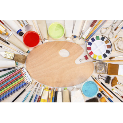Painting Equipments - Wrapped Canvas Print