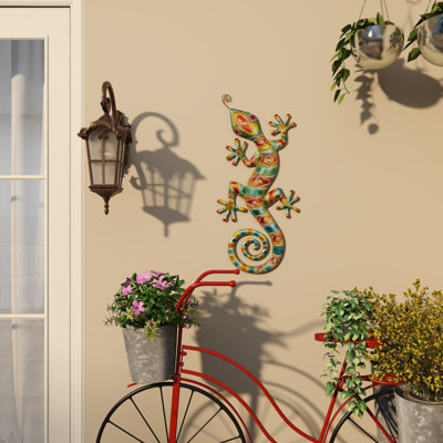 Paquette Metal Lizard Statue