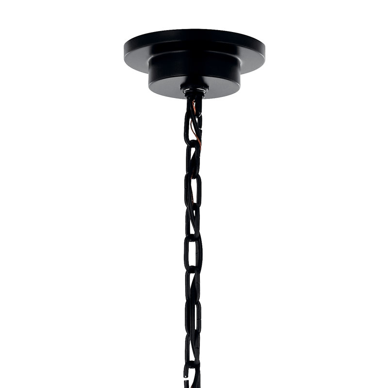  Lustre en acier à intensité variable, H 31 po x l 54,25 po x P 54,25 po, Noir satiné, 10