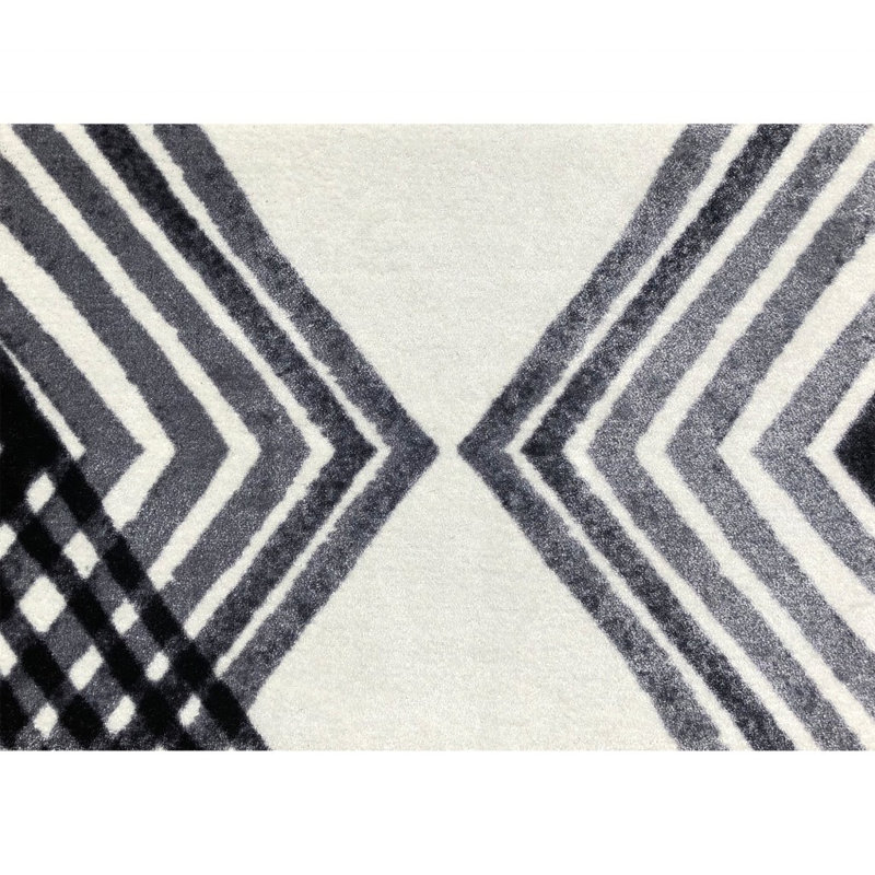 Tapis de sol lavable abstrait 2 pi gris