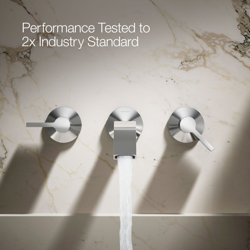 Components Wall-Mount Bathroom Sink Faucet Trim, Polished Chrome