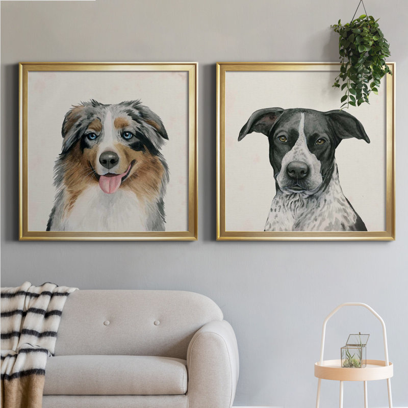«Best Bud III», ensemble de 2 impressions sur toiles, Toile encadrée d'or, H 30,5 po x l 61 po x P 1,5 po