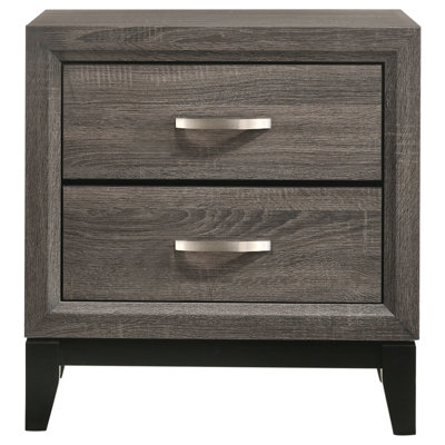 Stephan Grey Oak 2-Drawer Nightstand
