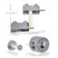 5Pcs Cat Wall Shelves, Pet Wall-Mounted Climbing Shelf Set, Kitten Activity Centre With Condo, Cushion, Scratching Post, Jumping Platform, Brown