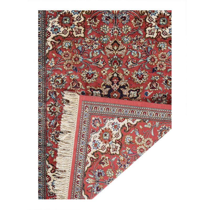 Tapis perse en soie pure noué à la main Fine 1 pi 11 po x 2 pi 8 po