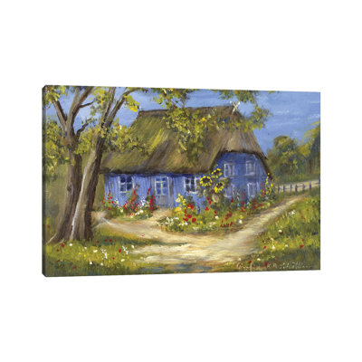 Blue House II by Katharina Schöttler - Wrapped Canvas Panoramic Painting