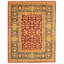 Tapis unique rouge foncé / beige en laine nouée à la main de style nouvel âge pako 8 pi 1 po x 10 pi 3 po New Age