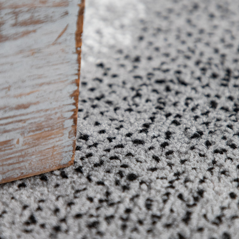 Quentisha Abstract Power Loom Polypropylene Area Rug in Grey, Rectangle 6'7" x 9'6"