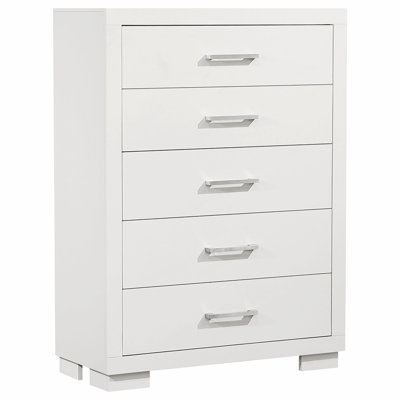 Tokyo White 6-piece Platform Bedroom Set with 2 Nightstands
