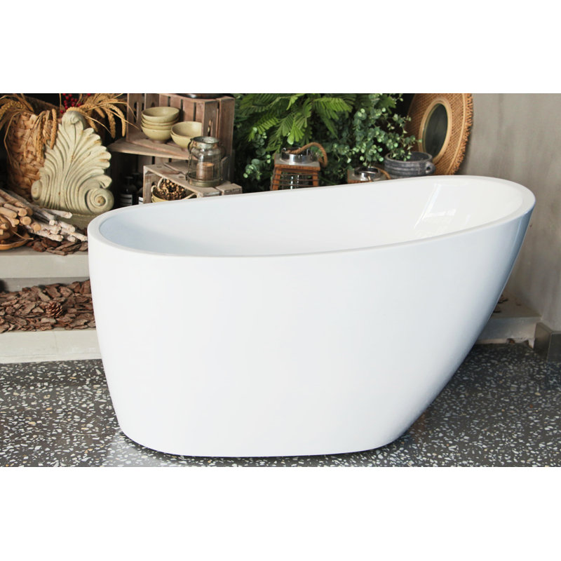 Baignoire de trempage autoportante en acrylique 48 po x 26 po Aqua Eden