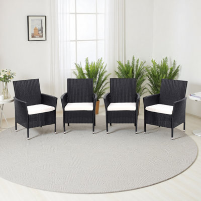 Outdoor Patio Dining Armchair with Cushion