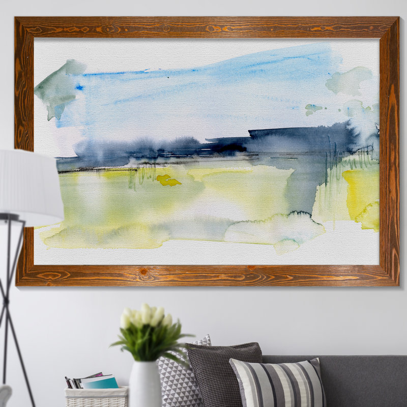 « paynes gray plains i » par paul cezanne-reproduction de photo encadrée, H 28 po x l 38 po x P 1,25 po, Encadré toile érable