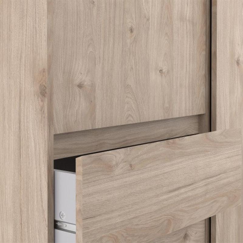 Aighleigh 1 Door Solid Wood Wardrobe, Brown