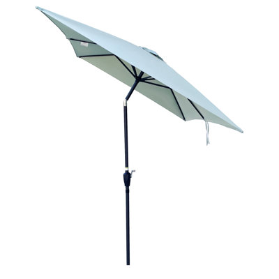 Parasol d'extérieur rectangulaire 6 x 9 pi, auvent avec manivelle et inclinaison pour la détente bloquant la piscine