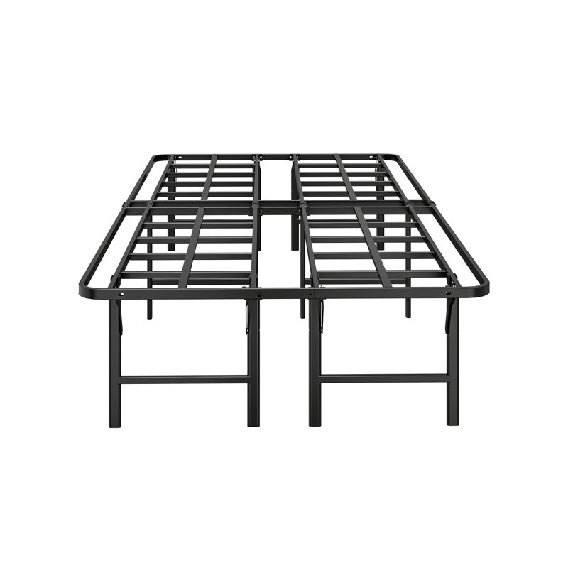 16" Platform Bed Frames, Metal Bed Frame No Box Spring Needed, Folding Bed Frame, Easy Assemble, Noise Free, Black, Twin