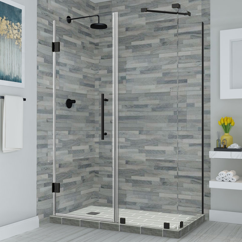 Cabine de douche rectangulaire à charnière 36 po x 72 po Bromley