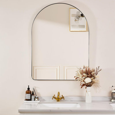 Miroir de salle de bain Hafsa Cadre en acier inoxydable