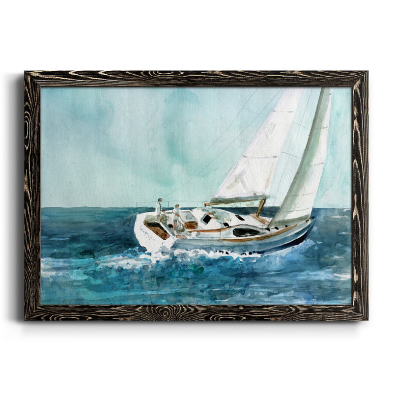 Delray Sail - Peinture sur toile encadrée, Noir, H 24 po x l 18 po x P 1,5 po