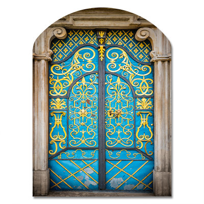 Old-European Door Vintage - Vintage Metal Wall Sculpture - Arch Shape