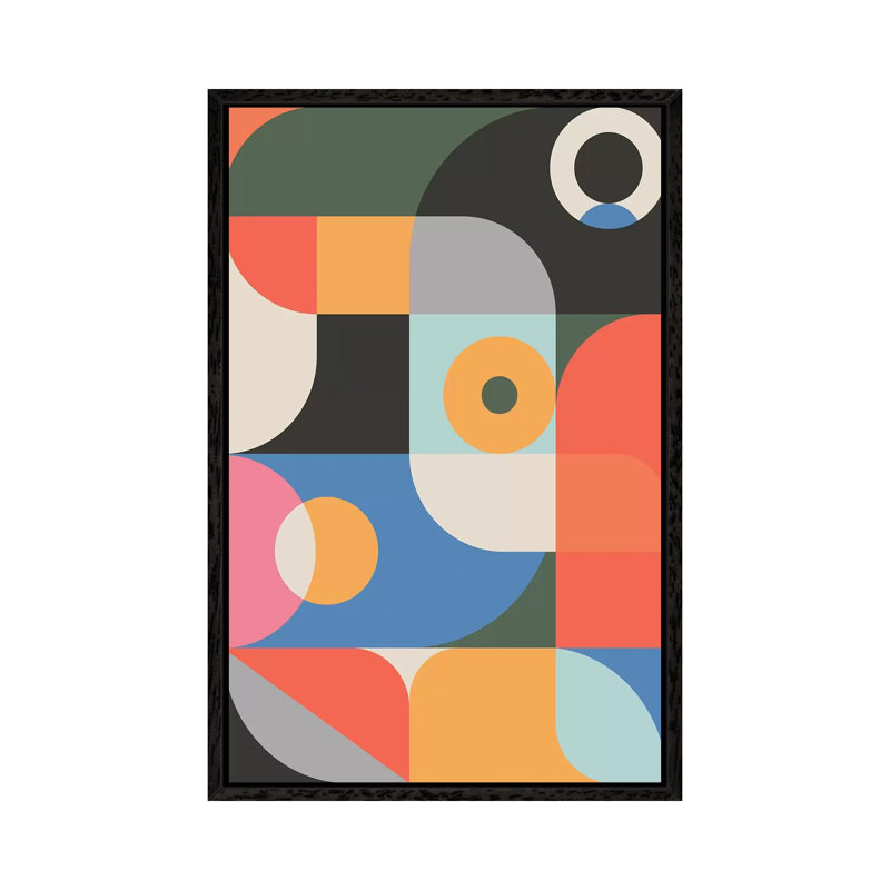Graphic XII by Susana Paz - Print on Canvas, Black Floater Framed, 66.04cm H x 45.72cm W x 3.81cm D