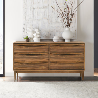Greylynn 55" Wide Dresser with 6 Drawers in Wood