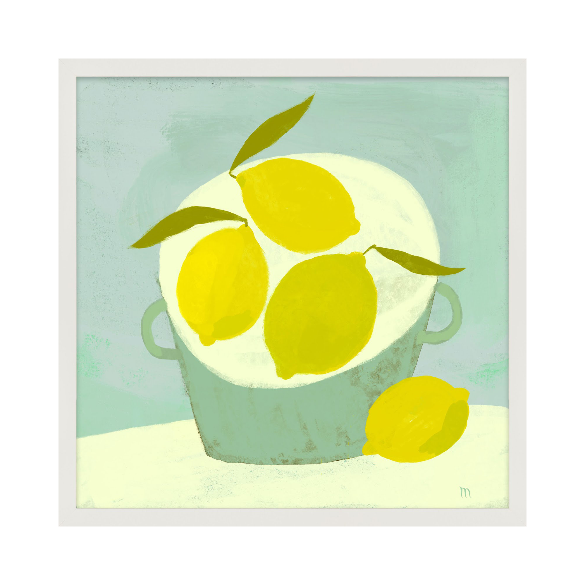 Summer Basket by StudioM, White, 24" H x 24" W x 1.25" D