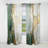 Gold And Green Paint Fusion - Abstract Painting Curtain - Velvet Room Darkening - 1 panel-107826802