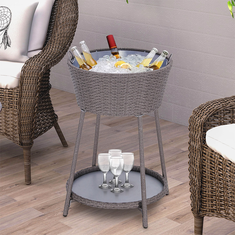 wicker drink cooler