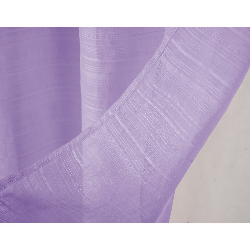 Hayle Semi Sheer Curtain Single Panel, Purple