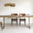 Nordic Minimalist Rectangular Dining Table Oak Solid Wood Top Metal Base Dining Table-101106435