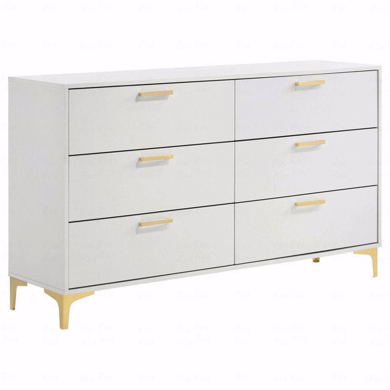 Commode 6 tiroirs, rectangulaire
